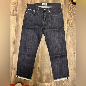Naked and Famous raw denim jeans